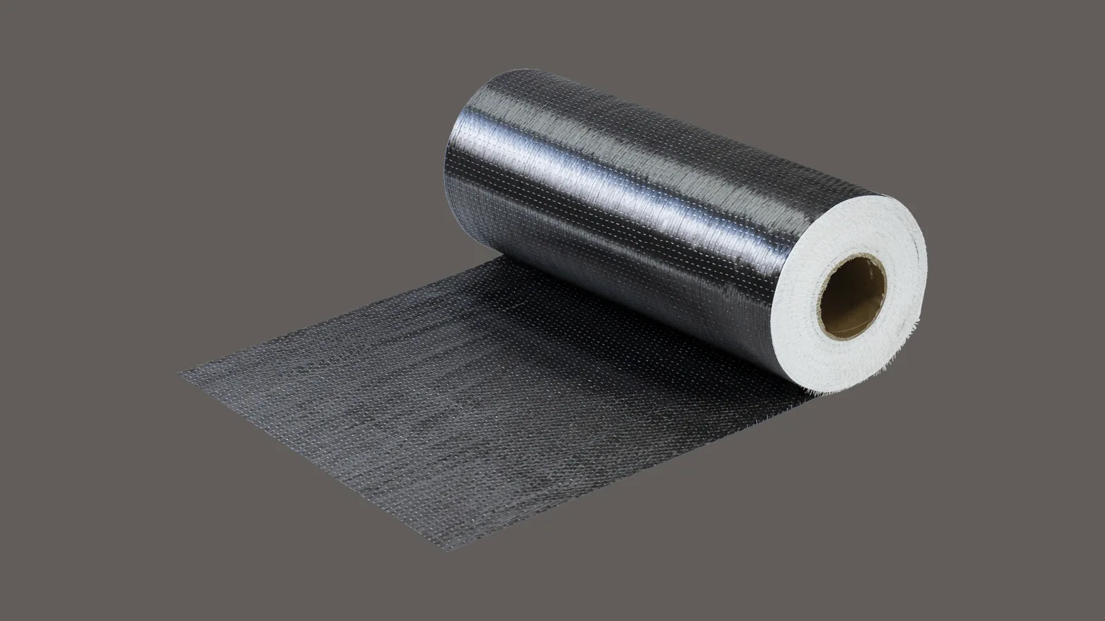 Roll of unidirectional carbon fiber fabric