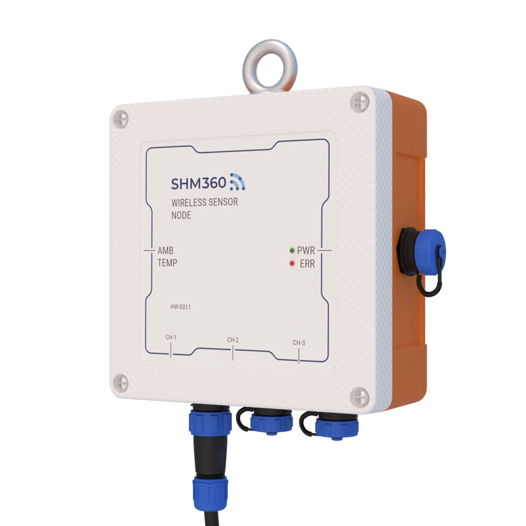 مستشعرات SHM360 اللاسلكية لقياس حرارة الخرسانة ومقاومتها أثناء الصبّ