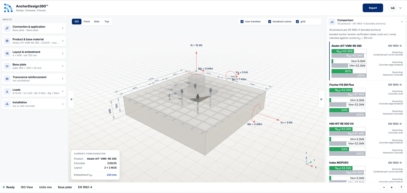AnchorDesign360™ — design the connection, then compare products that meet it